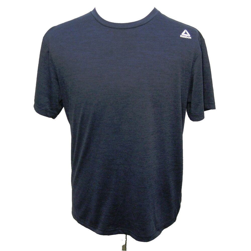 REEBOK Men's (Size Medium) Navy Blue Short Sleeve Athletic Logo T-Shirt Fitness